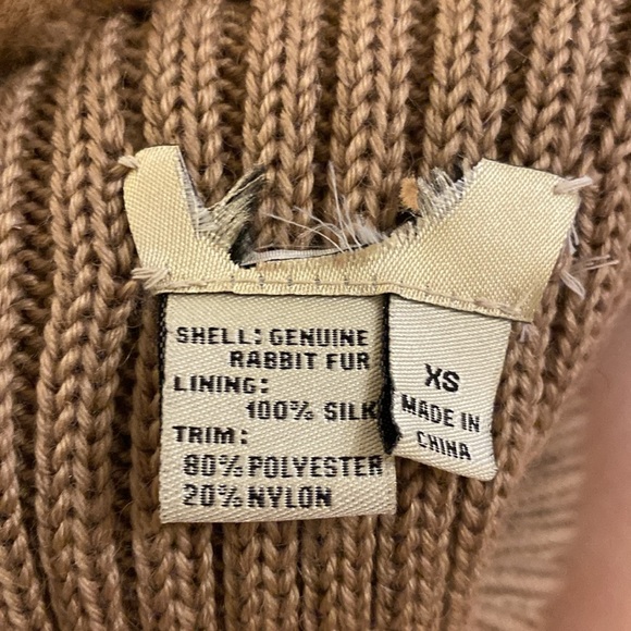 Rabbit fur cropped vest size XS - Picture 4 of 4